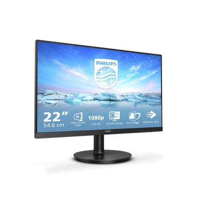 PHILIPS MONITOR 21,5 LED VA 16:9 FHD 4MS 200 CDM, VGA/HDMI, MULTIMEDIALE [221V8A]