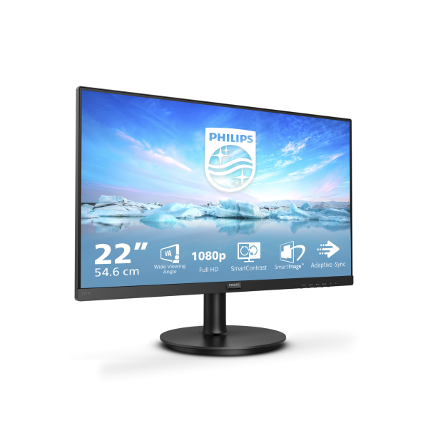 PHILIPS MONITOR 21,5 LED VA 16:9 FHD 4MS 200 CDM, VGA/HDMI, MULTIMEDIALE [221V8A]