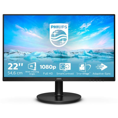 PHILIPS MONITOR 21,5 LED VA 16:9 FHD 4MS 200 CDM, VGA/HDMI, MULTIMEDIALE [221V8A]