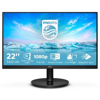 PHILIPS MONITOR 21,5 LED VA 16:9 FHD 4MS 200 CDM, VGA/HDMI, MULTIMEDIALE [221V8A]