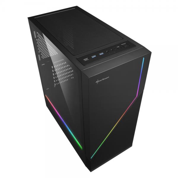 SHARKOON CASE RGB FLOW, ATX, 7 SLOTS EXPANSION, 2 USB 3.0, 1 USB 2.0DRIVE BAY DA 2,5"/3,5" [RGB FLOW]