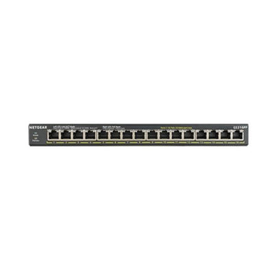 NETGEAR GS316PP Non gestito Gigabit Ethernet (10/100/1000) Supporto Power over Ethernet (PoE) Nero [GS316PP-100EUS]