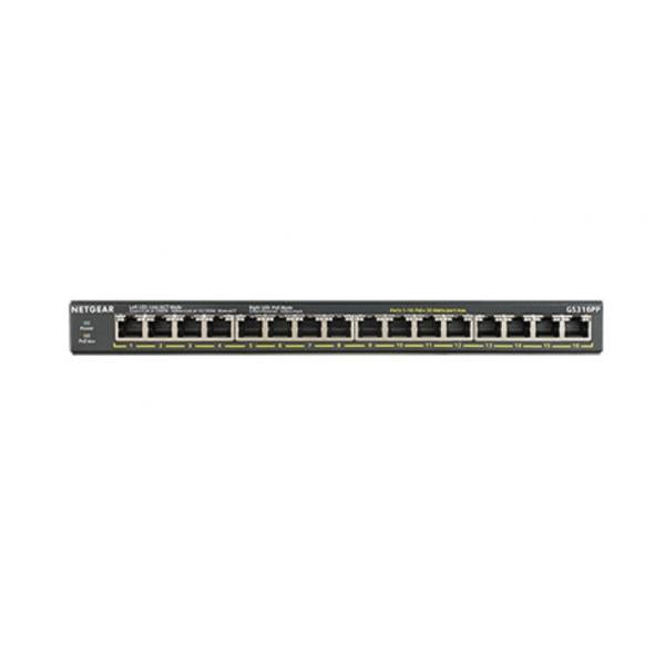 Netgear 16-Port Gigabit Ethernet Unmanaged PoE+ Switch with FlexPoE (183W) [GS316PP-100EUS]