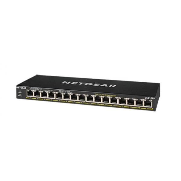 Netgear 16-Port Gigabit Ethernet Unmanaged PoE+ Switch with FlexPoE (183W) [GS316PP-100EUS]
