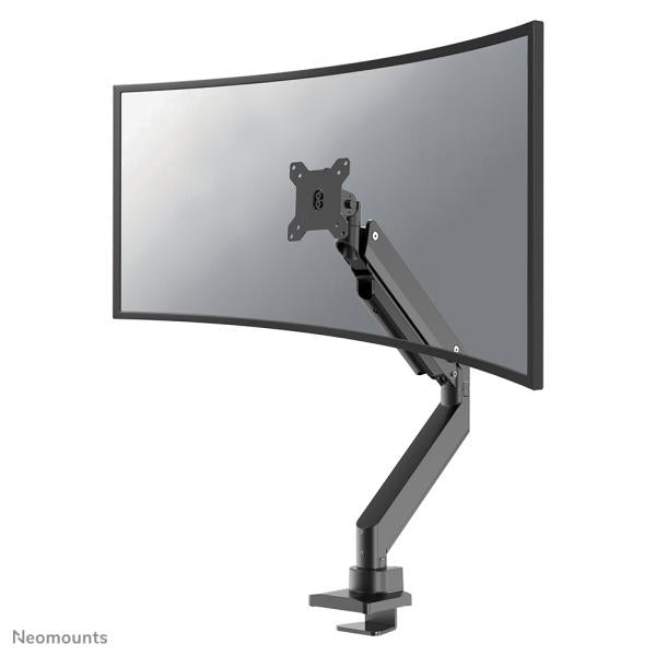 Neomounts Single Monitor Arm - 10-49inch - 1-18 kg (curved 14 kg) - Gas Spring - 180 Degrees -Stop Mechanism - Topfix - Black [NM-D775BLACKPLUS]