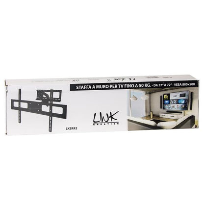 LINK STAFFA A MURO PER TV FINO A 50KG DA 37" A 72" FINO A VESA 800X500 [LKBR42]