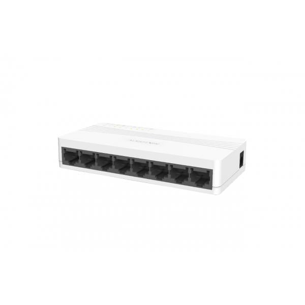 HIKVISION SWITCH L2, UNMANAGED, 8 10/100M RJ45 PORTS, DESKTOP PLASTIC SWITCH [DS-3E0108D-O]