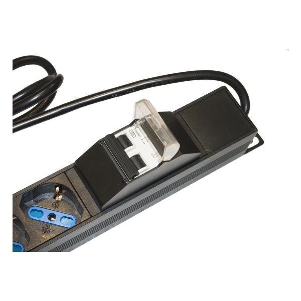 LINK MULTIPRESA ALIMENTAZIONE PER RACK 19" CON 6 PRESE UNIVERSALI TRIPOLARI/SCHUKO MAGNETOTERMICA CA [LK100503]