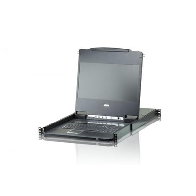 Aten Single Rail 8-Port DVI FHD LCD KVM Switch TASTIERA ITALIANA - PROMO FINO AD ESAURIMENTO SCORTE [CL6708MW-ATA-ITG]