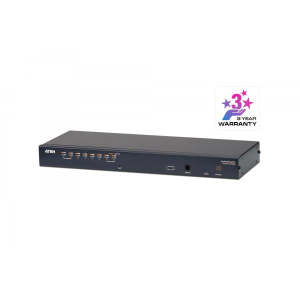 ATEN 8 port RJ45 KVM Support PS/2, USB, SUN USB Server, Daisy Chain, Console USB+PS/2 , Adapter ID [KH1508A-AX-G]