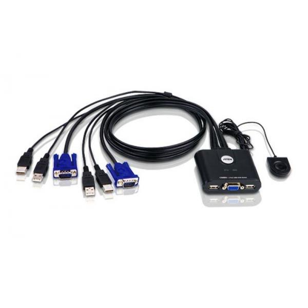 ATEN 2 Port USB/VGA KVM Multiplatform / remote control [CS22U-AT]