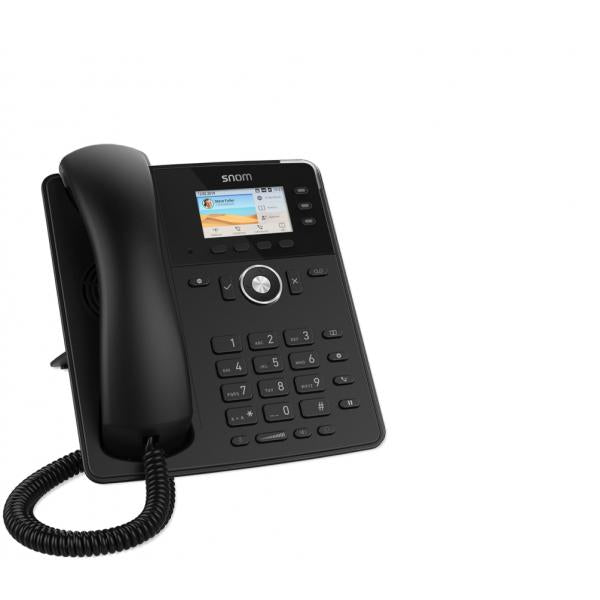 Snom D717 IP Desk Phone Black: 6 SIP accounts, 2 PoE Gigabit ports, 3 BLF keys (PSU not included) [00004397]