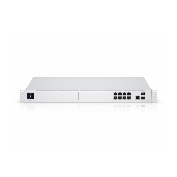 Ubiquiti - UDM-PRO - UniFi Dream Machine Pro with Quad-core ARM Cortex-A57 at 1.7 GHz, 4GB DDR4 RAM, x1 HDD 3.5" NVR, 1U rack, 100+ devices, 1k+ clients, LAN x8 GbE RJ45 ports and x1 10G SFP+ port, [UDM-Pro-EU]