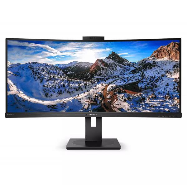 Philips P-Line - 34 inch Curved - UltraWide Quad HD VA LED Monitor - 3440x1440 - USB-C Dock - HAS / RJ45 / Webcam [346P1CRH/00]