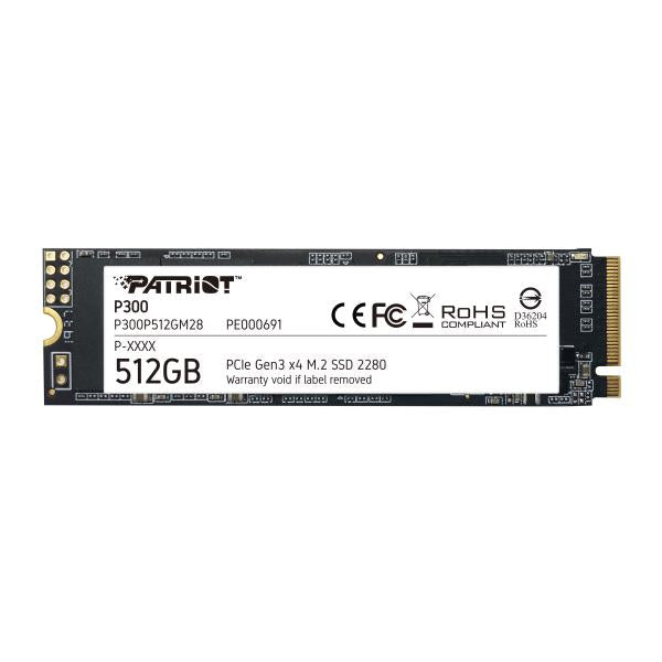 PATRIOT SSD INTERNO P300 512GB M.2 PCIE R/W 1700/1200 GEN 3X4 [P300P512GM28]