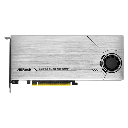 Supports M Key type 2242/2260/2280/22110 M.2 PCI Express module Gen4 x4 64Gb/s [HYPER QUAD M.2 CARD]