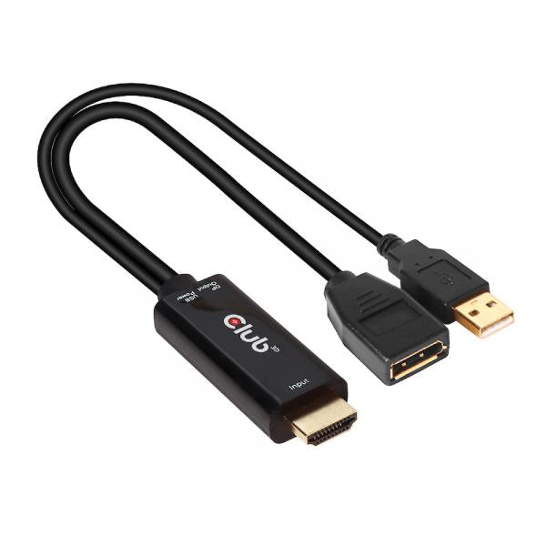 CLUB3D HDMI 2.0 TO DISPLAYPORT 1.2 4K60HZ HDR M/F ACTIVE ADAPTER [CAC-1331]