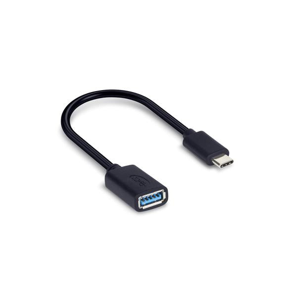 Hamlet XADTC-U2A-MF02 cavo USB USB 3.2 Gen 1 (3.1 Gen 1) 0,2 m USB A USB C 5 Gbit/s Nero [XADTC-U2A-MF02]
