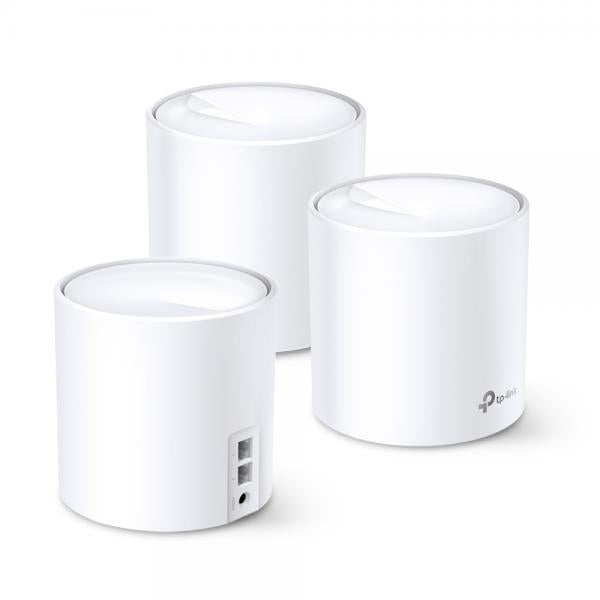 TP-Link DECO X60(3-PACK) sistema Wi-Fi Mesh Dual-band (2.4 GHz/5 GHz) Wi-Fi 6 (802.11ax) Bianco 2 Interno [DECOX60(3-PACK)]