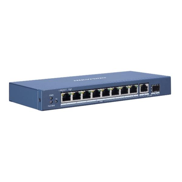 Hikvision DS-3E0510P-E/M switch di rete Non gestito L2 Gigabit Ethernet (10/100/1000) Supporto Power over Ethernet (PoE) Blu [DS-3E0510P-E/M]