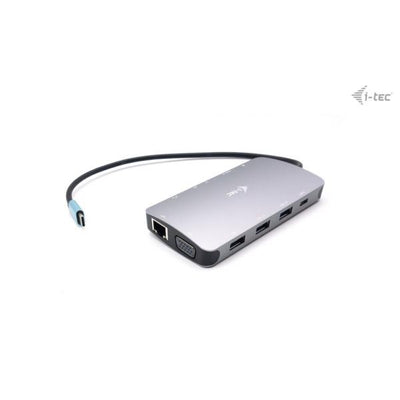 I-TEC NANO DOCKING STATION USB-C HDMI-VGA CON PORTA LAN, POWER DELIVERY 100W, RIVESTIMENTO IN METALLO [C31NANODOCKVGAPD]