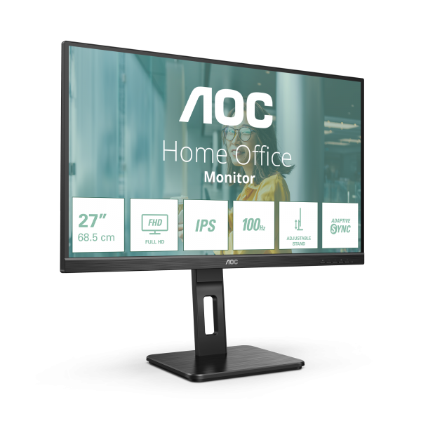 Aoc P2 Series - 27 inch - Full HD IPS LED Monitor - 1920x1080 - Pivot - HAS [27P2Q]