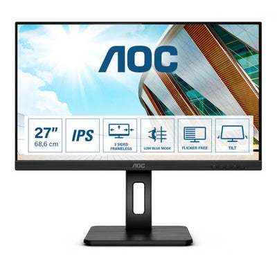 Aoc P2 Series - 27 inch - Full HD IPS LED Monitor - 1920x1080 - Pivot - HAS [27P2Q]