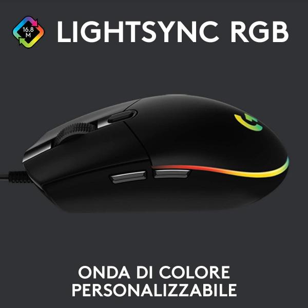 Logitech G203 LIGHTSYNC RGB Gaming Mouse - 8000 DPI [910-005796]