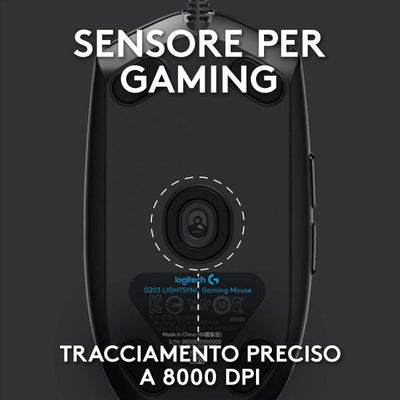 Logitech G203 LIGHTSYNC RGB Gaming Mouse - 8000 DPI [910-005796]