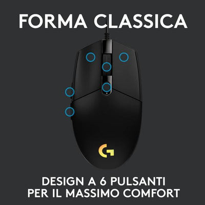 Logitech G203 LIGHTSYNC RGB Gaming Mouse - 8000 DPI [910-005796]
