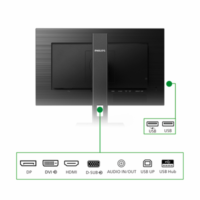 PHILIPS MONITOR 27 LED IPS 16:9 FHD, 250 CDM 4MS, VGA/DVI/DP/HDMI, GREEN LINE, PIVOT, MULTIMEDIALE [272B1G]