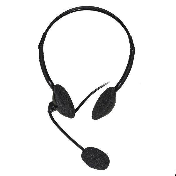 LINK CUFFIA CON MICROFONO ORIENTABILE, CONNETTORE 1 X 3,5 MM E CONTROLLO VOLUME [LKHS03]