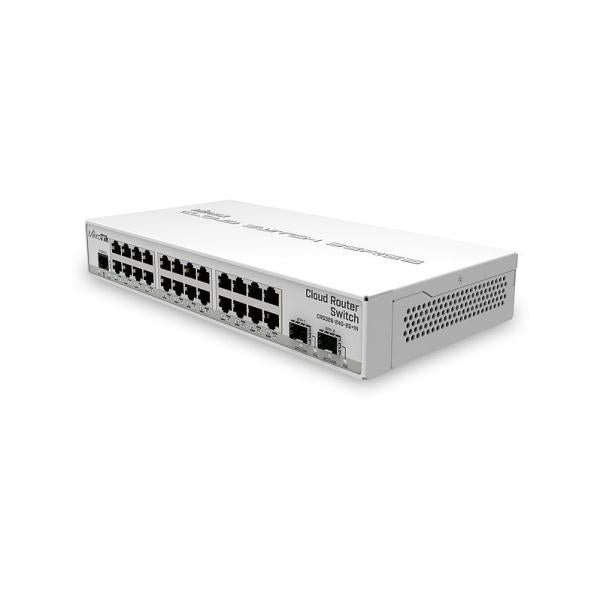 MikroTik switch 10G SFP+ cages, 512 MB of RAM, 24 Gigabit Ethernet ports [CRS326-24G-2S+IN]