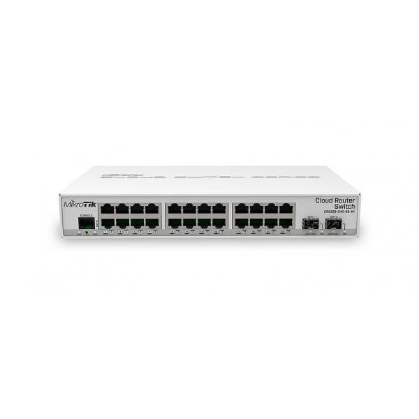 MikroTik switch 10G SFP+ cages, 512 MB of RAM, 24 Gigabit Ethernet ports [CRS326-24G-2S+IN]