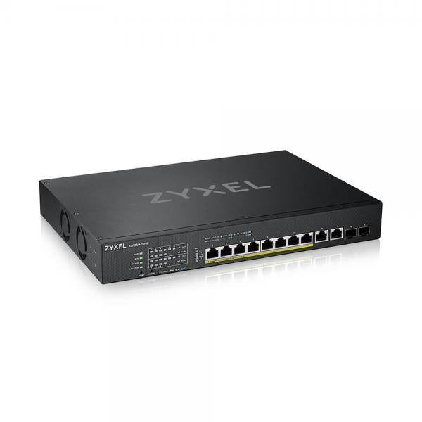 Zyxel 8-port Multi-Gigabit Smart Managed PoE 375Watt 802.3bt Switch - 2x10GbE - 2 SFP+ Uplink - hybrid mode - standalone or NebulaFlex [XS1930-12HP-ZZ0101F]