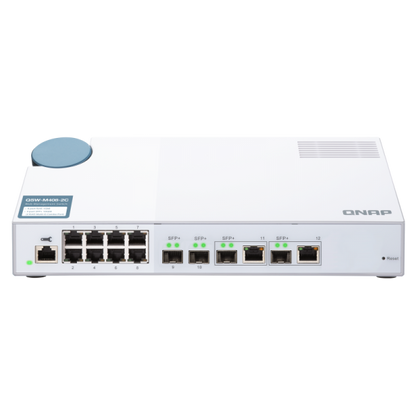 QNAP SWITCH QSW-M408-2C, managed, 8 port 1Gbps, 2 port 10G SFP+/ NBASE-T Combo, 2 port 10G SFP+ - PROMO FINO AD ESAURIMENTO SCORTE [QSW-M408-2C]