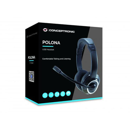 Conceptronic Stereo USB Headset [POLONA01B]