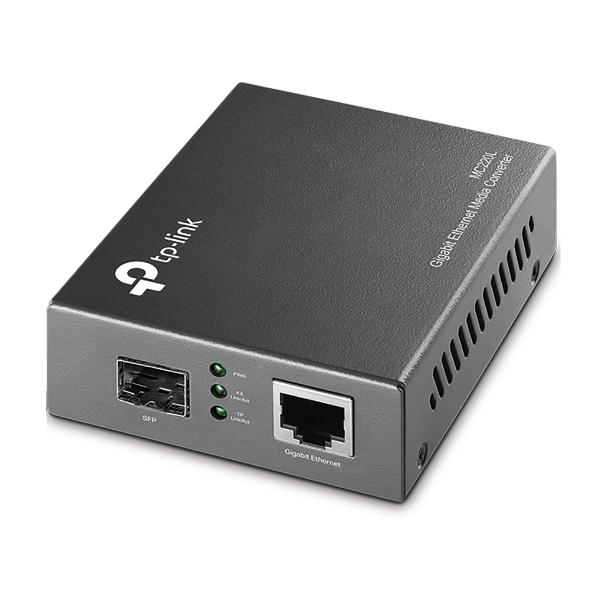 TP-Link Omada MC220L convertitore multimediale di rete 1000 Mbit/s Modalità multipla, Modalità singola Nero [MC220L]