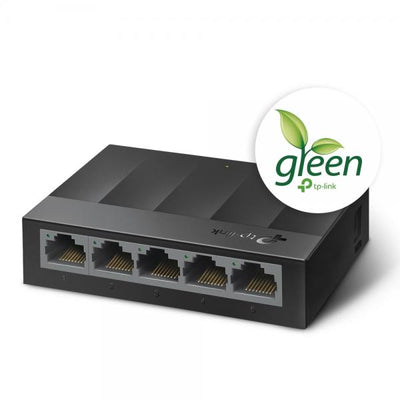 TP-Link - LS1005G - LiteWave 5-Port Gigabit Desktop Switch, 5 Gigabit RJ45 Ports, Desktop Plastic Case [LS1005G]
