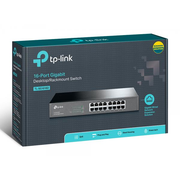 Tp-link SWITCH - TL-SG1016D - 16 Port - Unmanaged - Gigabit Ethernet [TL-SG1016D]