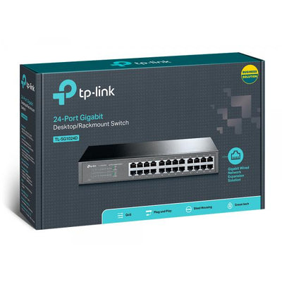 Tp-link SWITCH - TL-SG1024D - 24 Port - Unmanaged - Gig Ethernet - Rack Moutable [TL-SG1024D]