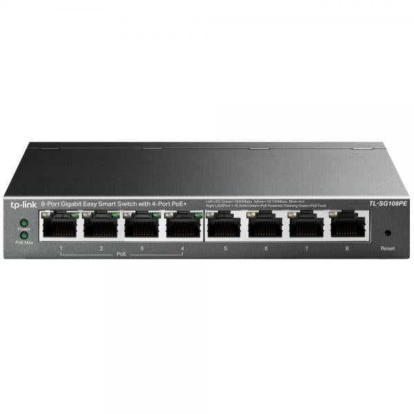 Tp-link TL-SG108PE - SWITCH - 8 Port - 4x PoE - 55 Watt [TL-SG108PE]