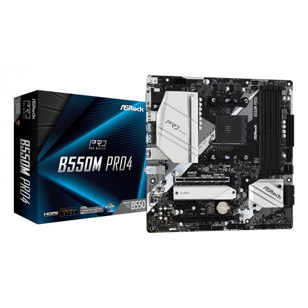 ASROCK MB AMD AM4 B550/4DDR4/6SATA3 [B550M PRO4]