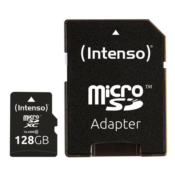 INTENSO MICRO SDHC 128GB CLASSE 10 + ADATTATORE SD [3413491]