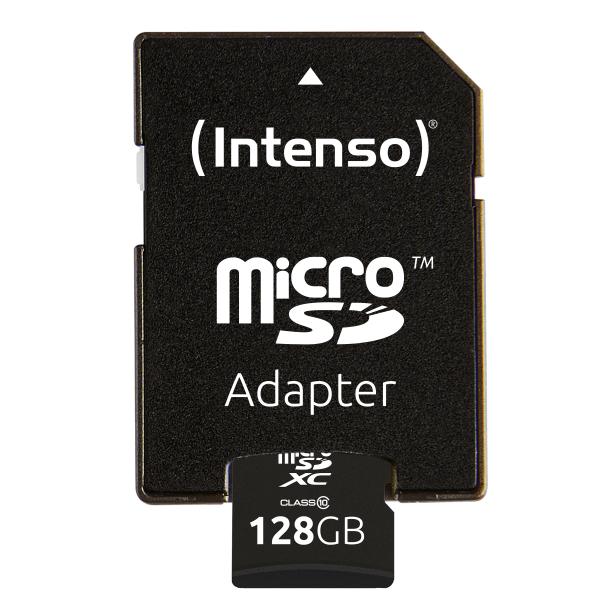 INTENSO MICRO SDHC 128GB CLASSE 10 + ADATTATORE SD [3413491]