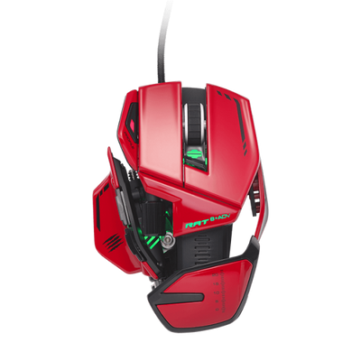 MAD CATZ GAMING MOUSE R.A.T. 8+ADV OPTICAL GAMING MOUSE, RED ALLUMINIO +16 [MR06DCINRD000-0]