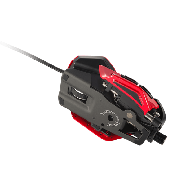 MAD CATZ GAMING MOUSE R.A.T. 8+ADV OPTICAL GAMING MOUSE, RED ALLUMINIO +16 [MR06DCINRD000-0]