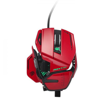 MAD CATZ GAMING MOUSE R.A.T. 8+ADV OPTICAL GAMING MOUSE, RED ALLUMINIO +16 [MR06DCINRD000-0]