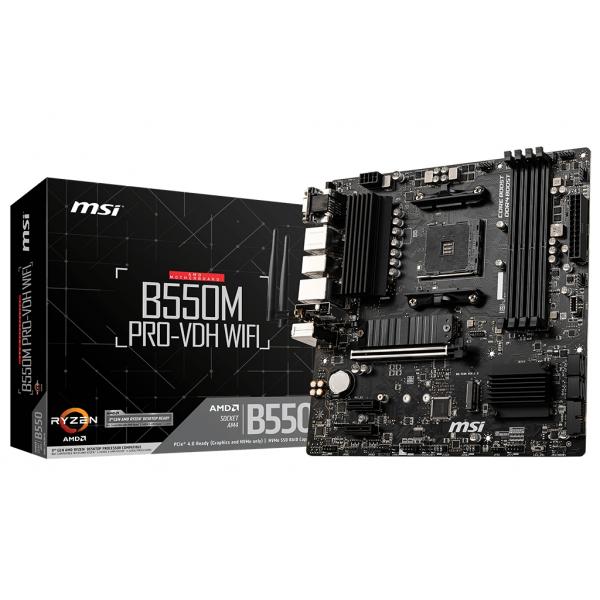 MSI B550M PRO-VDH WIFI scheda madre AMD B550 Socket AM4 micro ATX [B550MPRO-VDHWIFI]