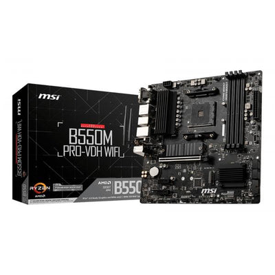 MSI MB AMD B550, B550M PRO-VDH WIFI, AM4, 4DDR4, 1PCI-Ex16, 2PCI-Ex1, 2M2, 4SATA3 MATX [B550M PRO-VDH WIFI]